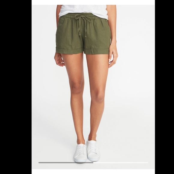 Mid-Rise Linen Blend Shorts - Picture 4 of 9